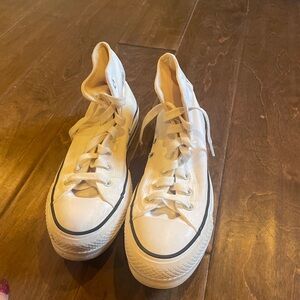 Converse White Platform Sneakers